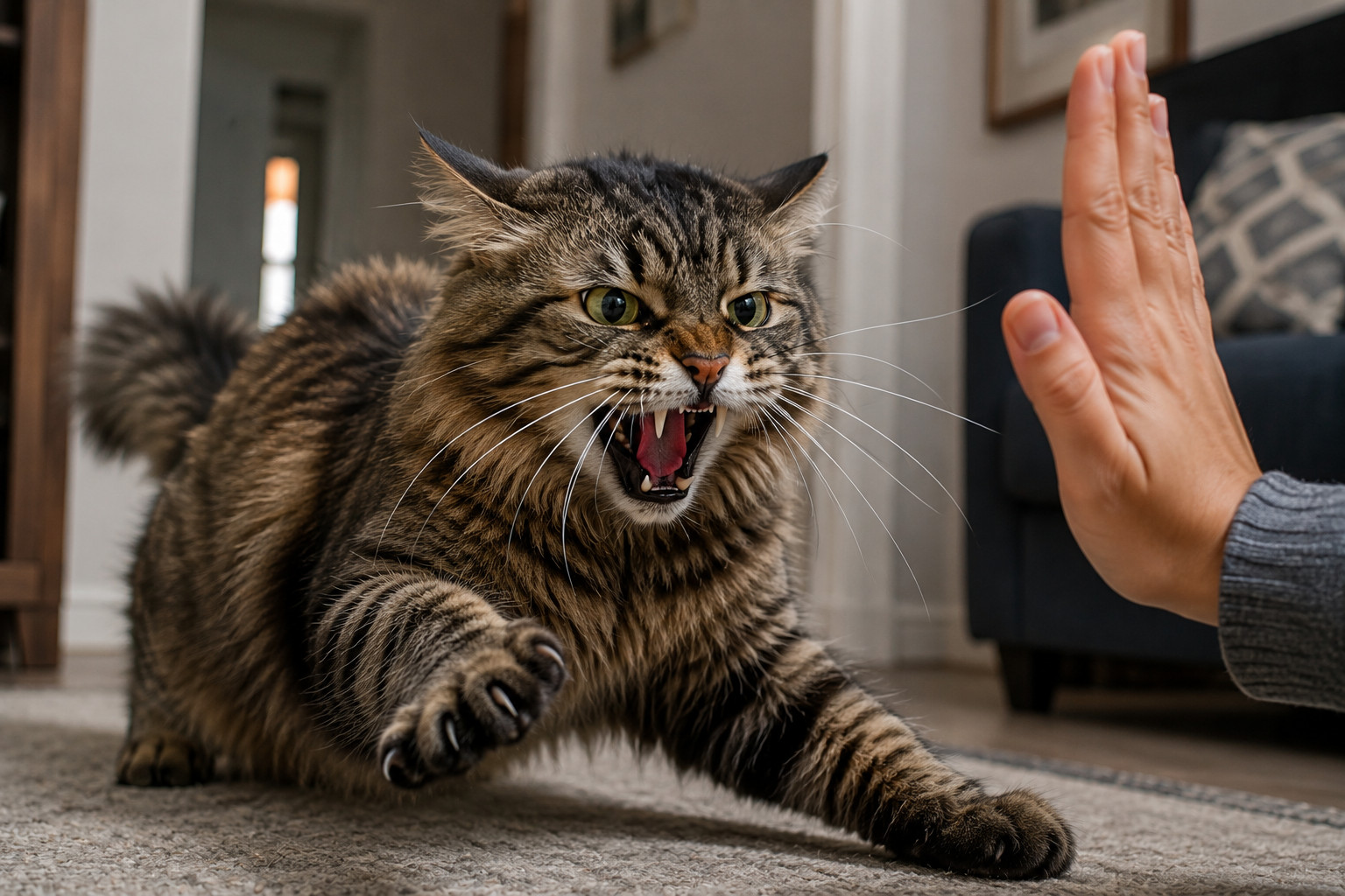 Aggressive cat behavior (Billi ka gusse wala swabhaav) — Bach Flower Remedy for cat-aggression, cat-biting, feline-anger