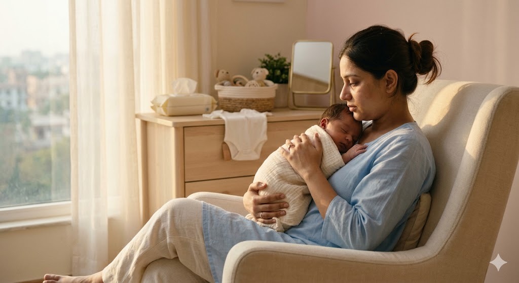 After Delivery Stress Relief (Delivery ke baad ki bechaini) — Bach Flower Remedy for postpartum-depression, baby-blues, new-mother, womens-health
